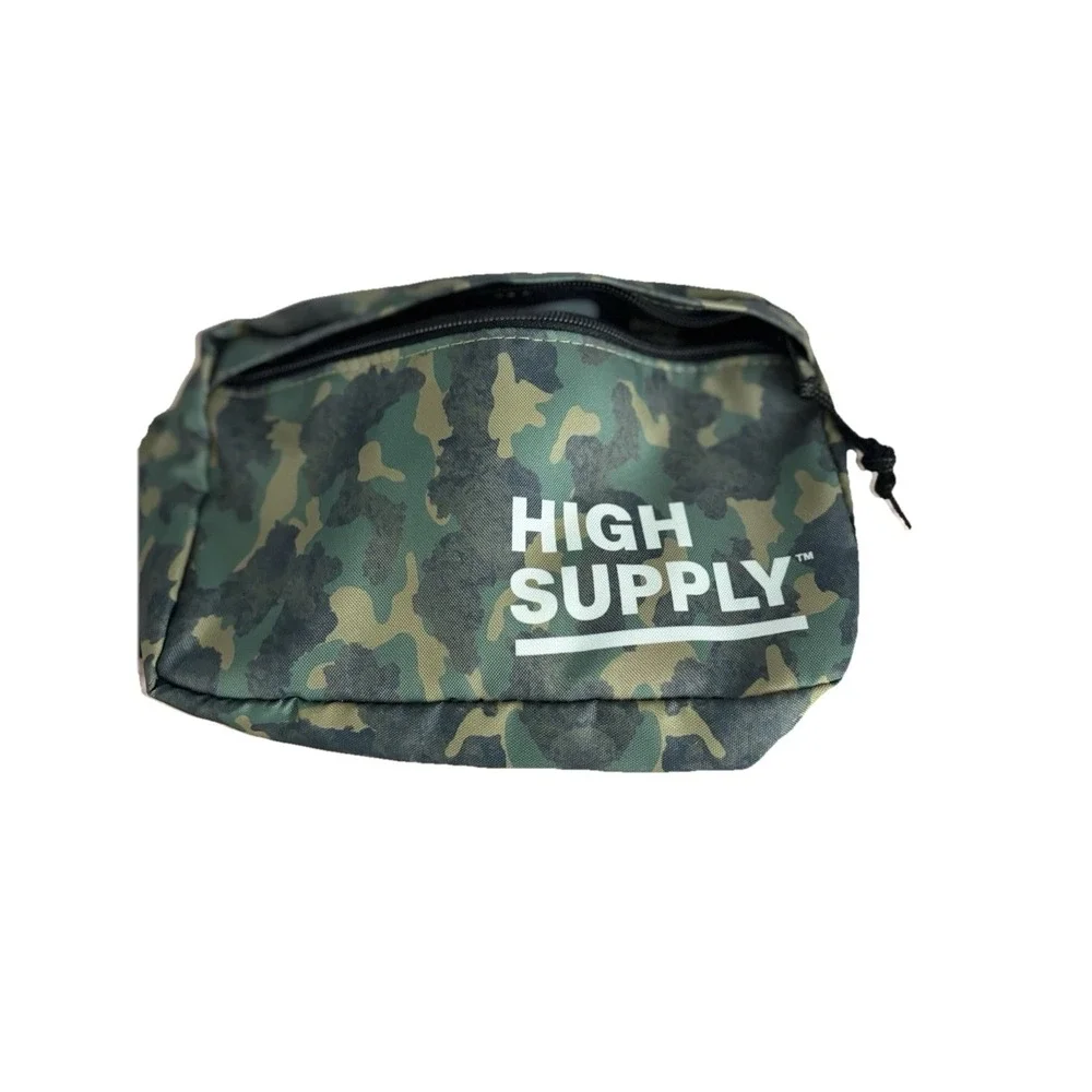 HIGH‎ SUPPLY 420 Camo Belt Bag Wear Over Shoulder green Unisex Excellent